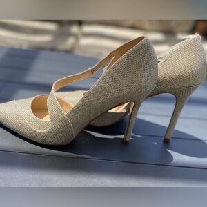Jessica Simpson Shimmering Gold Heels